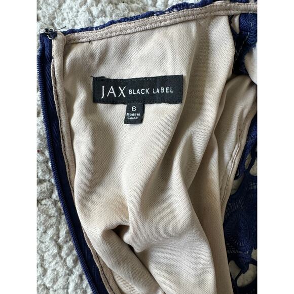 Jax Black Label Women's Blue and Pink Colorblock Lace Dress Size 6-NWOT - Picture 5 of 7